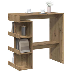 Bartisch mit Regal, Artisan-Eiche, 100 cm