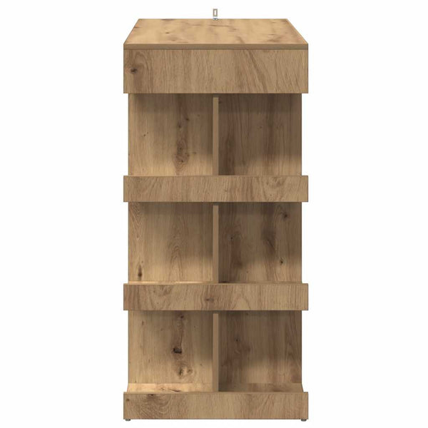 Bartisch mit Regal, Artisan-Eiche, 100 cm