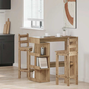 Bartisch mit Regal, Artisan-Eiche, 100 cm