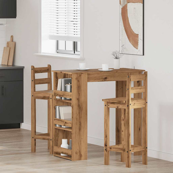 Bartisch mit Regal Artisan-Eiche 102 cm