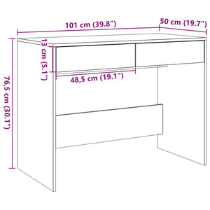 Schreibtisch Altholz-Optik, 101 cm