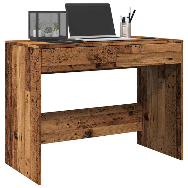 Schreibtisch Altholz-Optik, 101 cm