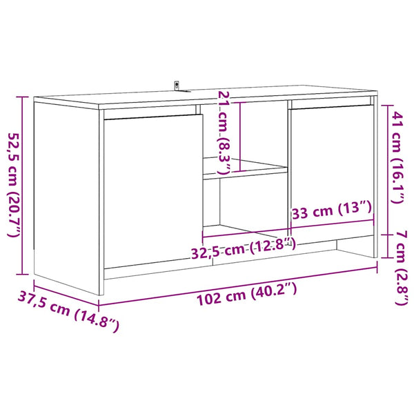 TV-Schrank Altholz-Optik 102 cm