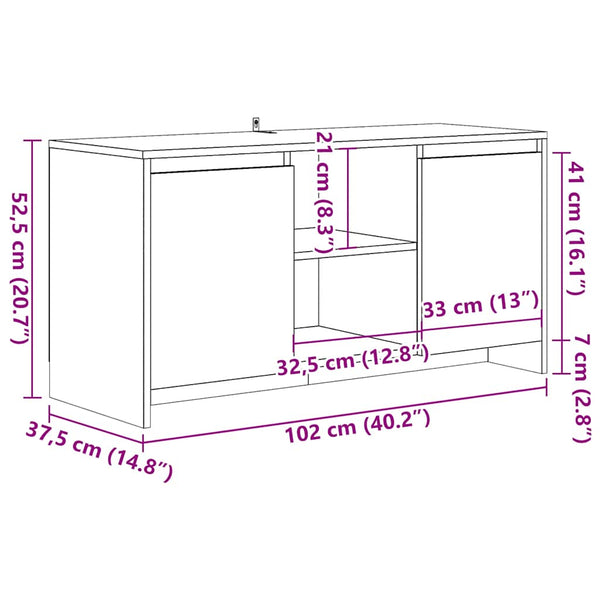 TV-Schrank Artisan Eiche 102 cm