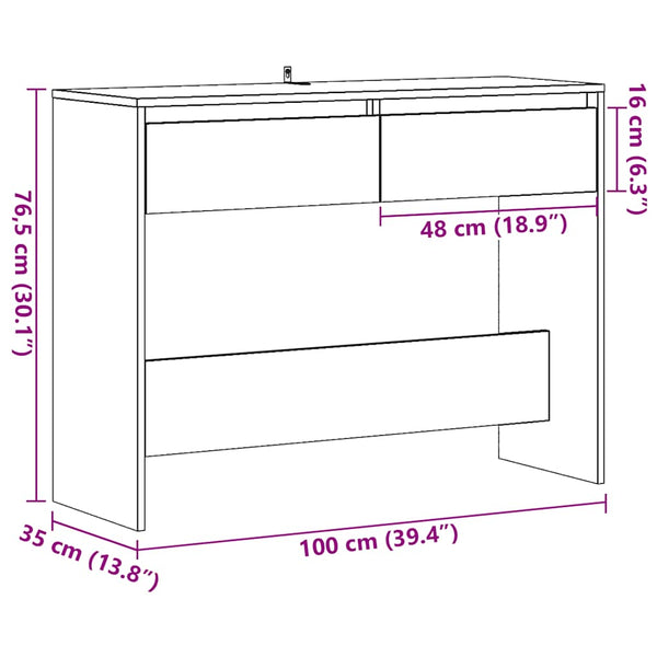 Konsolentisch Altholz-Optik, 100 cm