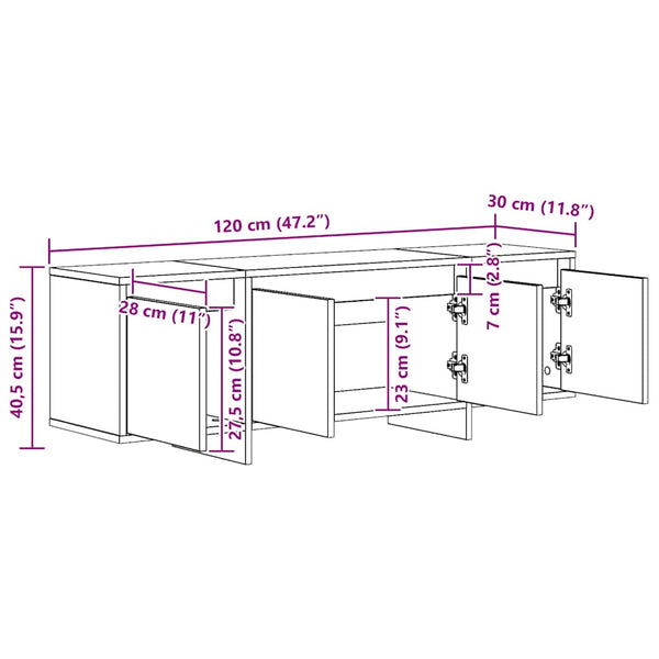 TV-Schrank Artisan Eiche 120 cm