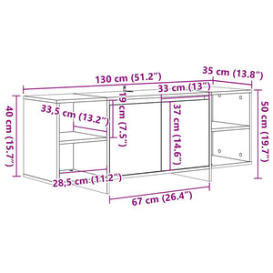 TV-Schrank Altholz-Optik, 130 cm