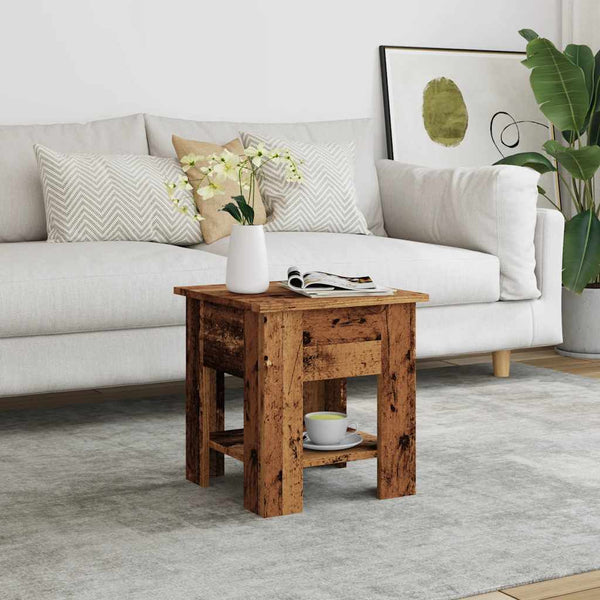 Couchtisch Altholz-Optik 40x40 cm