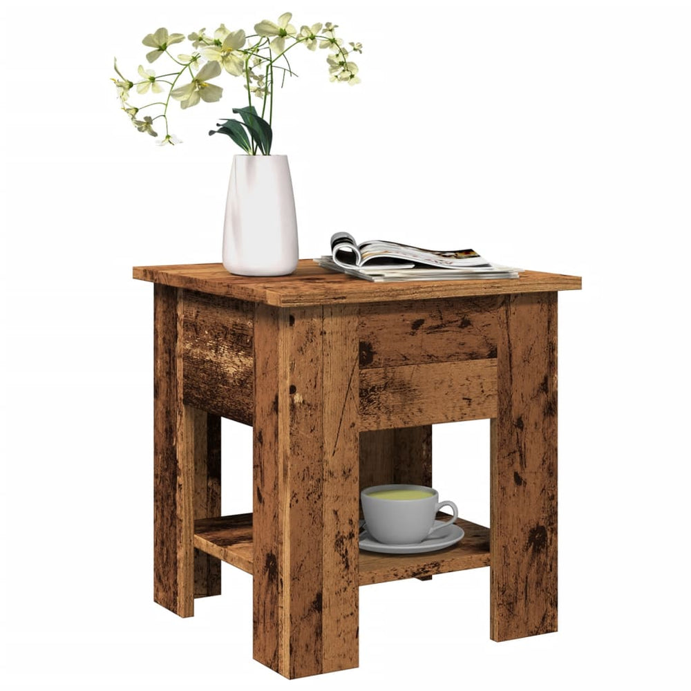 Couchtisch Altholz-Optik 40x40 cm