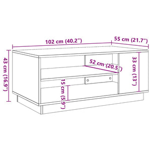 Couchtisch Altholz-Optik 102 cm