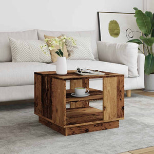 Couchtisch Altholz-Optik 55x55 cm