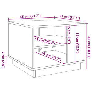 Couchtisch Altholz-Optik 55x55 cm