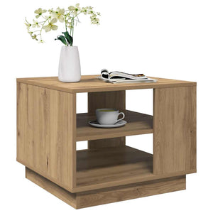 vidaXL Table basse en bois d'ingénierie chêne artisanat 55x55x42 cm