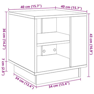 Couchtisch Altholz-Optik 40x40 cm