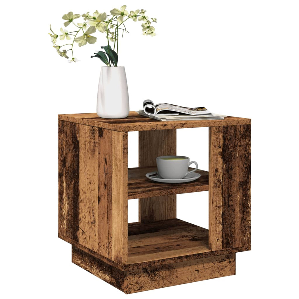Couchtisch Altholz-Optik 40x40 cm