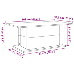 Couchtisch Altholz-Optik 102 cm