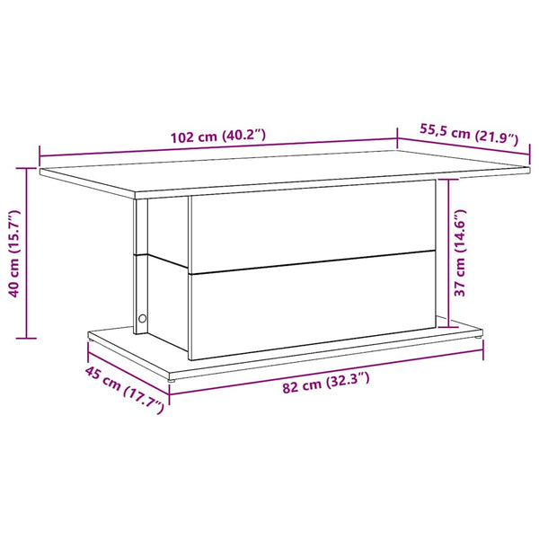 Couchtisch Artisan Eiche 102 cm