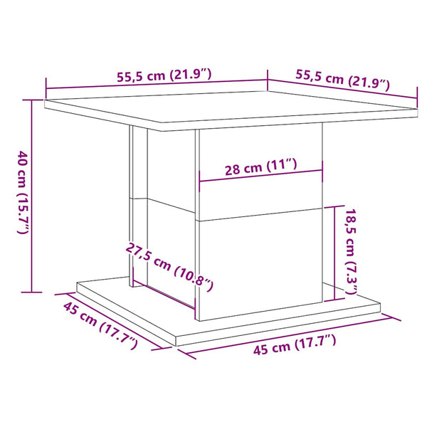 Couchtisch Artisan Eiche 55,5x55,5 cm