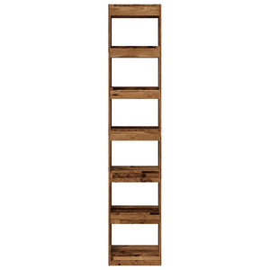 Bücherregal Raumteiler Altholz-Optik 198 cm