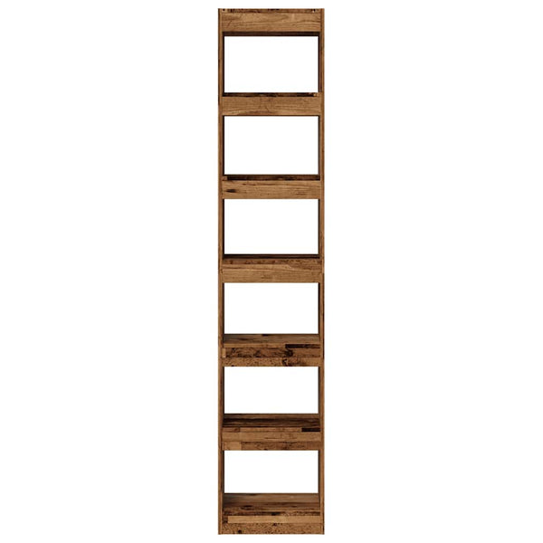 Bücherregal Raumteiler Altholz-Optik 198 cm
