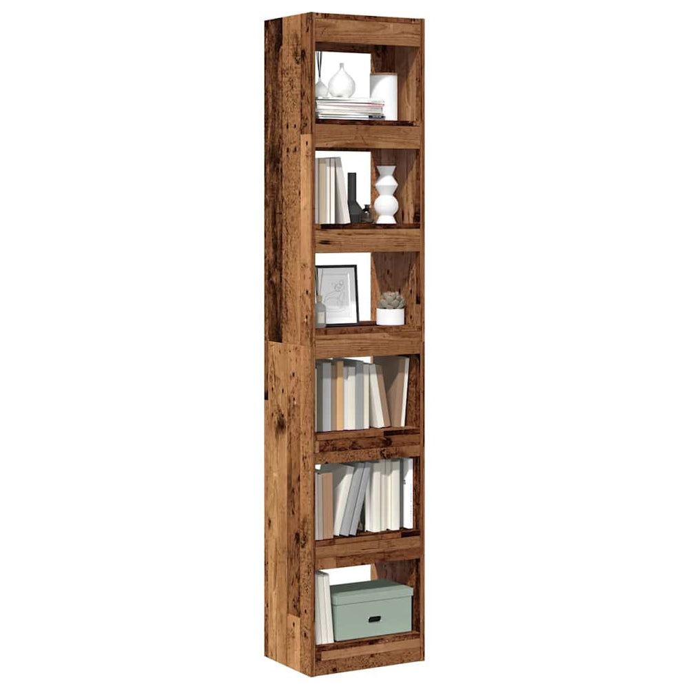 vidaXL Bookshelf/Room Divider Reclaimed Wood Look 40x30x198 cm