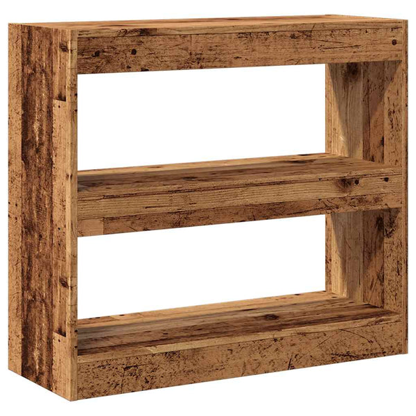 Bücherregal Raumteiler Altholz-Optik 80 cm