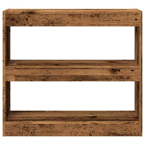 Bücherregal Raumteiler Altholz-Optik 80 cm