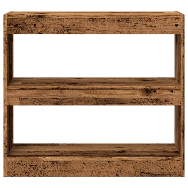 Bücherregal Raumteiler Altholz-Optik 80 cm