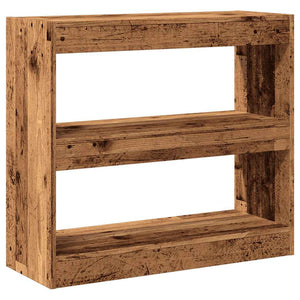 Bücherregal Raumteiler Altholz-Optik 80 cm