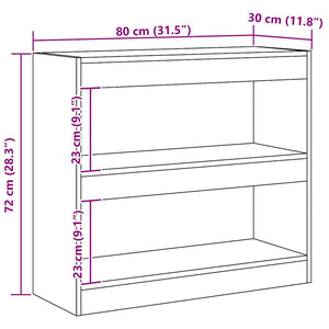 Bücherregal Raumteiler Artisan Eiche 80x72 cm