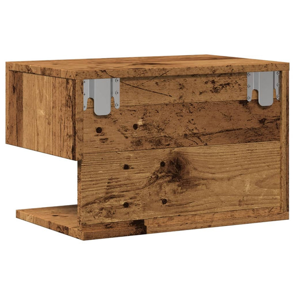 vidaXL Wall-Mounted Nightstand Reclaimed Wood Look