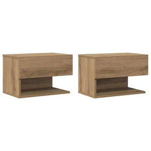 vidaXL Wall-Mounted Nightstands 2 pcs. Artisan Oak