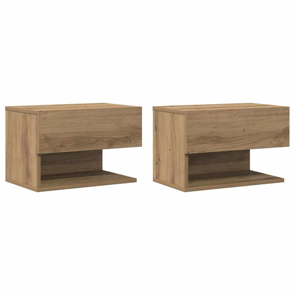 vidaXL Wall-Mounted Nightstands 2 pcs. Artisan Oak