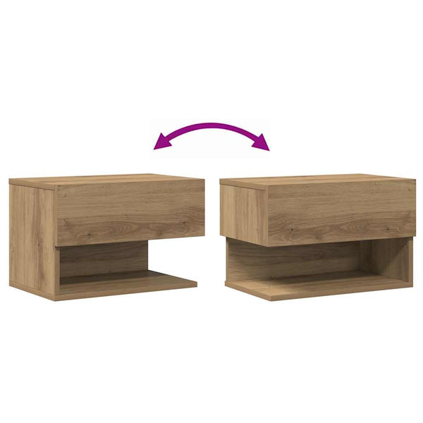 vidaXL Wall-Mounted Nightstands 2 pcs. Artisan Oak