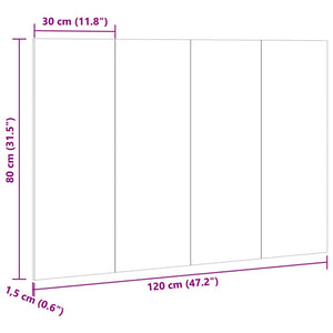 Kopfteil Artisan-Eiche 120 cm