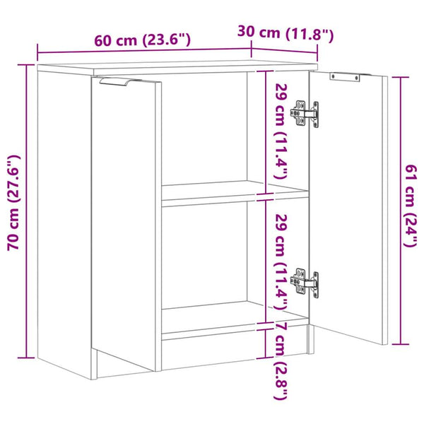 Sideboard Artisan Eiche 60x30x70 cm