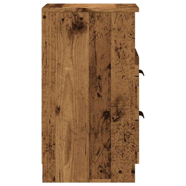 Nachttisch Altholz-Optik 40x36x65 cm