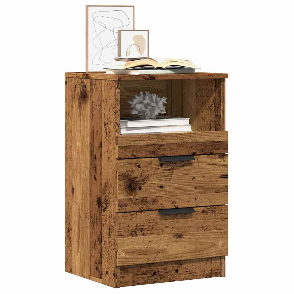Nachttisch Altholz-Optik 40x36x65 cm
