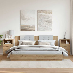 Nachttische 2er Set Eiche 40x36x65cm