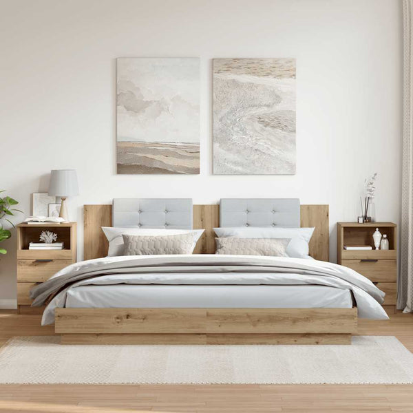 Nachttische 2er Set Eiche 40x36x65cm