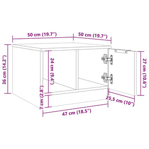 Couchtisch Altholz-Optik 50x50 cm