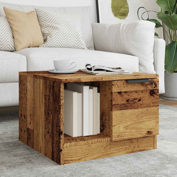Couchtisch Altholz-Optik 50x50 cm