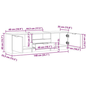 TV-Schrank Altholz-Optik 140 cm