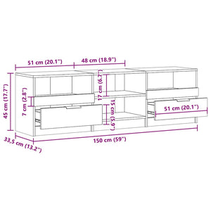 TV-Schrank Altholz-Optik 150 cm
