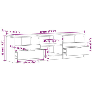 TV-Schrank Artisan Eiche 150 cm