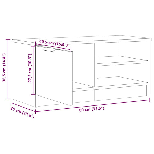 TV-Schrank Altholz-Optik, 80 cm