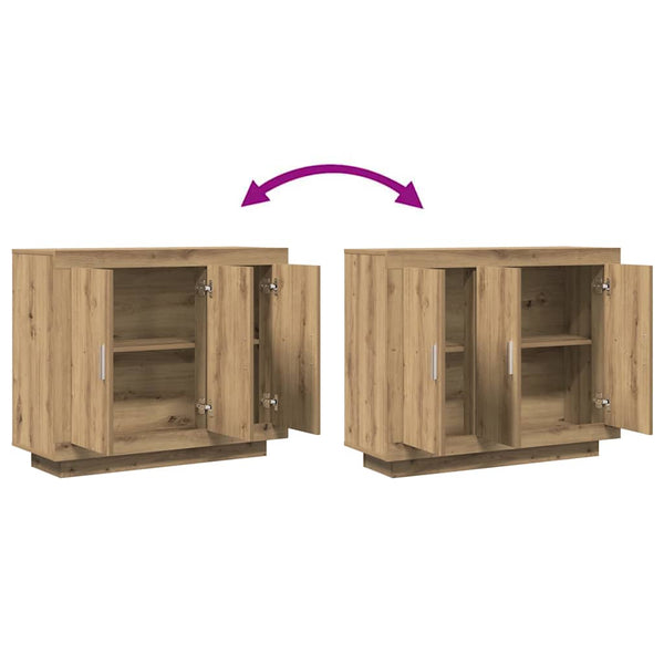 vidaXL Buffet Chêne Artisan 92x35x75 cm Bois d'ingénierie