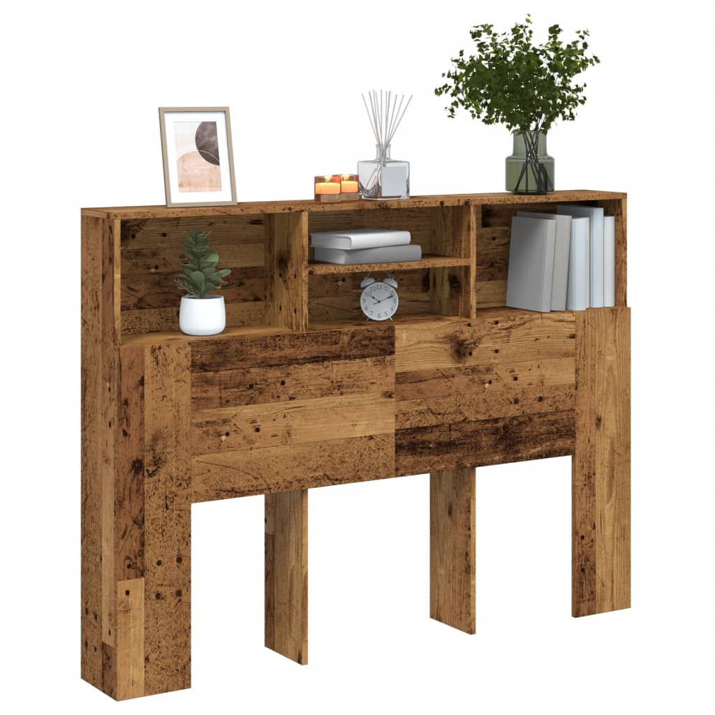 Kopfteil mit Stauraum Altholz 140 cm