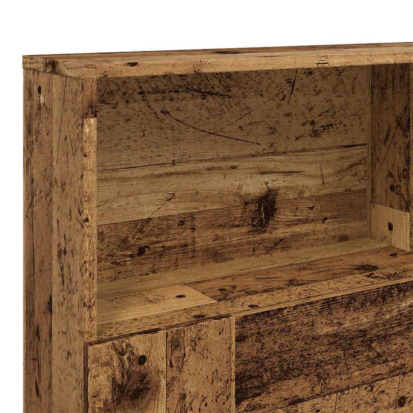 Kopfteil 160 cm mit Stauraum, Altholz-Optik