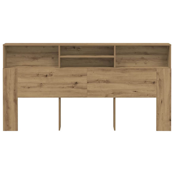 Bett Kopfteil mit Ablagen Eiche 200 cm